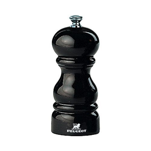 [Australia - AusPower] - Peugeot Paris Manual Salt Mill-Adjustable Grinder-Beechwood, Gloss Black, 4.5 Inch 