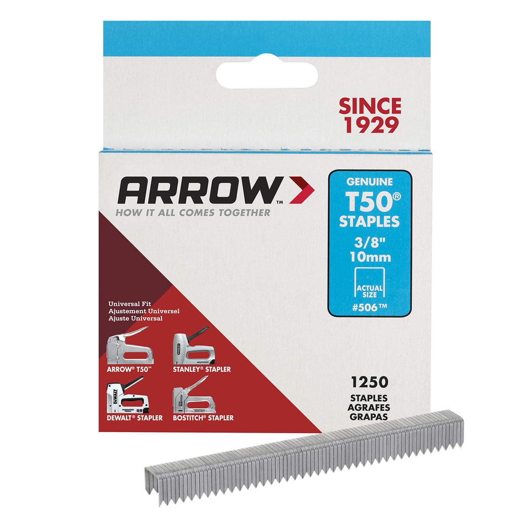 [Australia - AusPower] - Arrow 506 Genuine T50 3/8-Inch Staples, 1250-Pack 