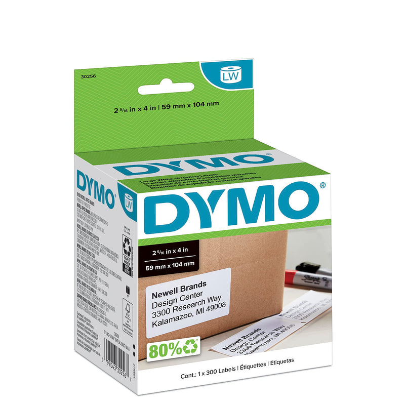 [Australia - AusPower] - DYMO Authentic LW Large Shipping Labels | DYMO Labels for LabelWriter Label Printers, (2-5/16" x 4), Print Up to 6-Line Addresses, 1 Roll of 300 Shipping label 