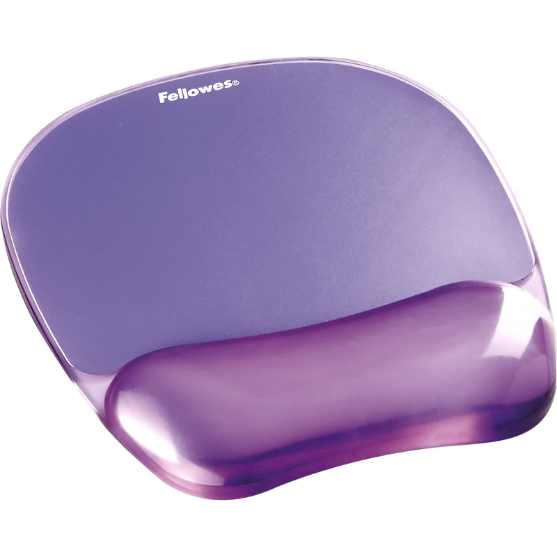 [Australia - AusPower] - Fellowes Gel Crystal Transparent Mousepad and Wrist Rest - Purple, 9.05" x 7.95" 