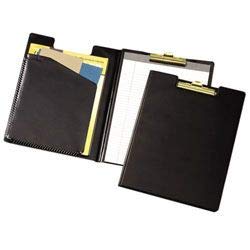 [Australia - AusPower] - Cardinal Pad Holder, Leather-Like Vinyl, Brass-Finish Clip, Expanding Pocket File, Black (252610) 