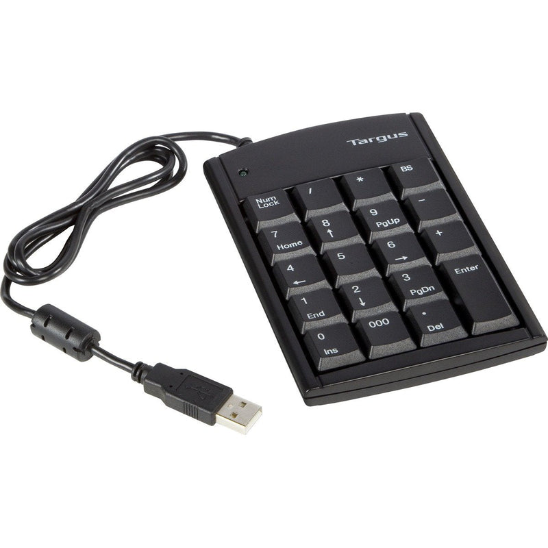 [Australia - AusPower] - Targus Ultra Mini USB Keypad with USB Port Connector, True Plug-and-Play Device, Connects with Laptop, Desktop and Other Devices, Black (PAUK10U) 