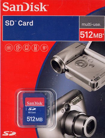 [Australia - AusPower] - kenable SanDisk SD Secure Digital Memory Card 512Mb 512 Mb 