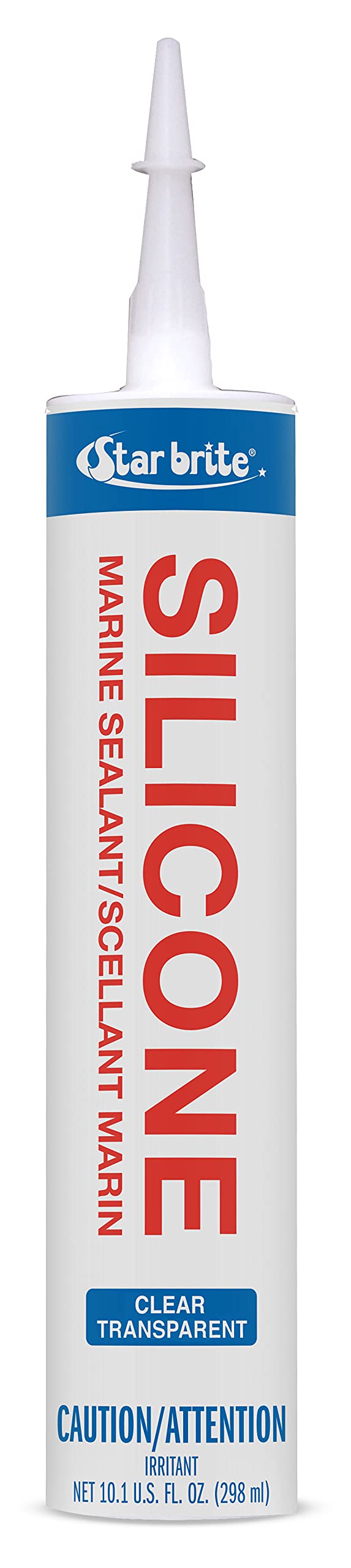 [Australia - AusPower] - STAR BRITE Silicone Sealant - Waterproof, Airtight, Flexible, 100% Marine-Grade Silicone - Ideal for Boats, RV, Auto & Home - Use Above or Below Waterline - 10.1 Oz 