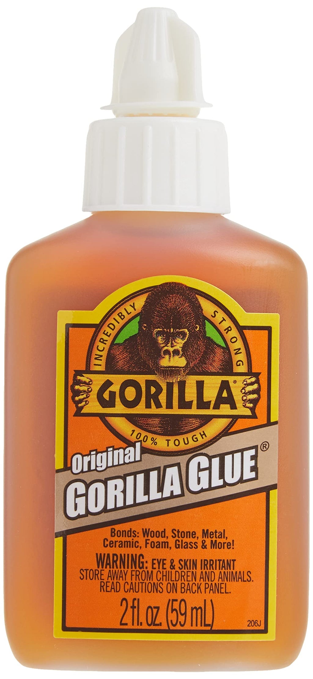 [Australia - AusPower] - Gorilla Original Gorilla Glue, Waterproof Polyurethane Glue, 2 Ounce Bottle, Brown, (Pack of 1) 1 - Pack 