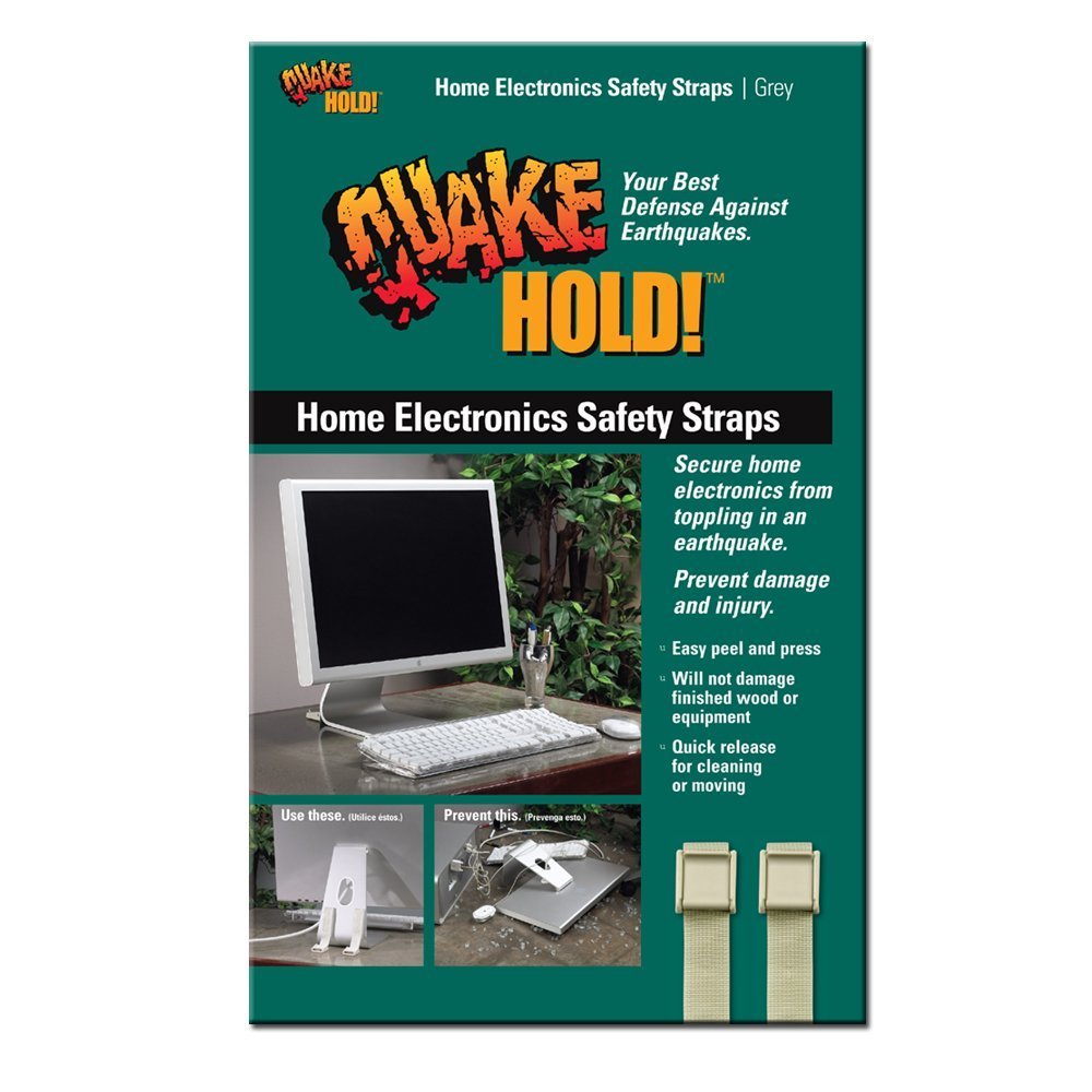 [Australia - AusPower] - QuakeHold! 4172 Home Electronic Safety Strap, Grey 