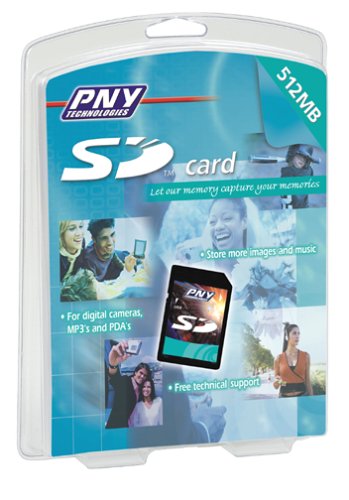 [Australia - AusPower] - PNY PSD512RF 512MB SD Secure Digital Flash Memory Card 
