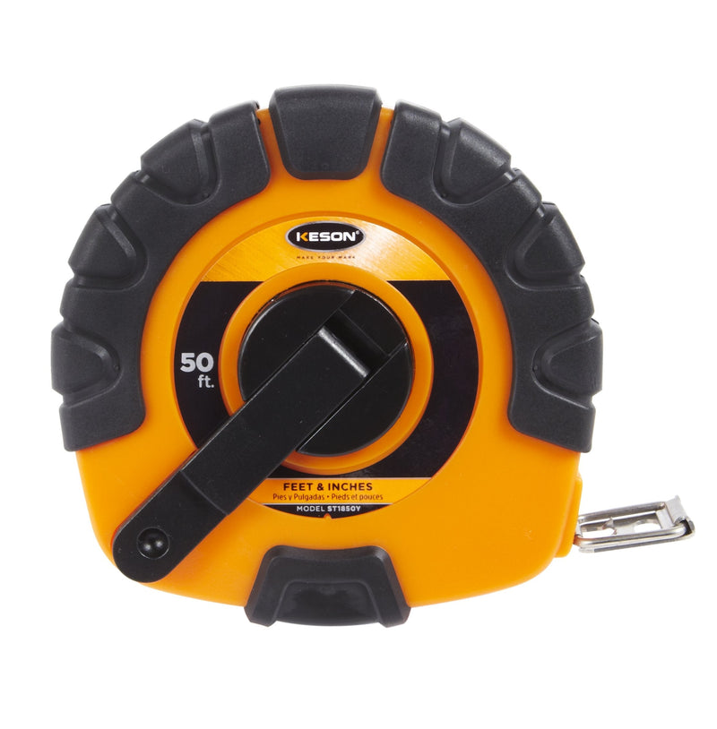 [Australia - AusPower] - Keson ST1850Y Closed-ABS Housing Steel Tape Measures (Graduations: ft., in. 1/8), 50-Foot ft, in, 1/8 