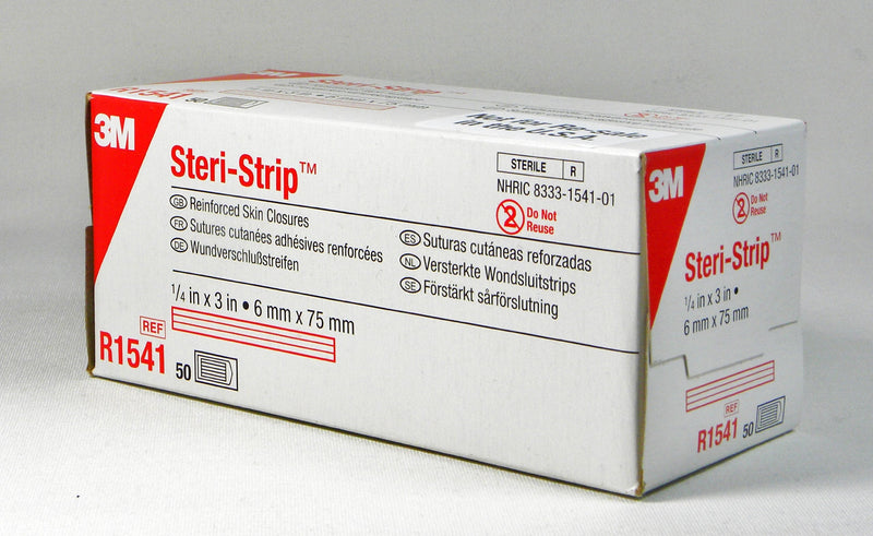 [Australia - AusPower] - 3M R1541 1/4'' x 3'' Steri-Strip Reinforced Skin Closure (50 Per Box) 