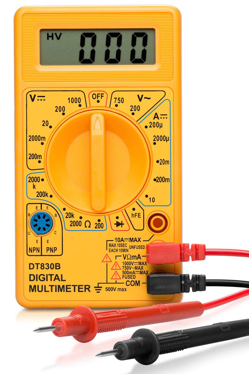 [Australia - AusPower] - HILTEX 40508 Digital Multimeter Diode & Transistor Tester AC DC Volt Test Voltmeter, Automotive Multimeter Meter Tester, Measure Voltage Test, Car Battery Tester, Analog Multimeter Kit, Volt Meter 