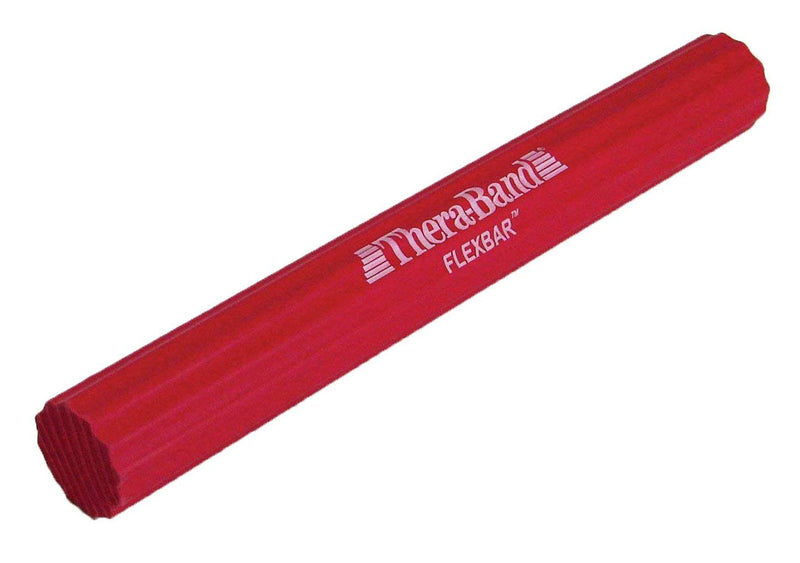 [Australia - AusPower] - THERABAND FlexBar, Tennis Elbow Therapy Bar, Relieve Tendonitis Pain & Improve Grip Strength, Resistance Bar for Golfers Elbow & Tendinitis New Version Red - Light 