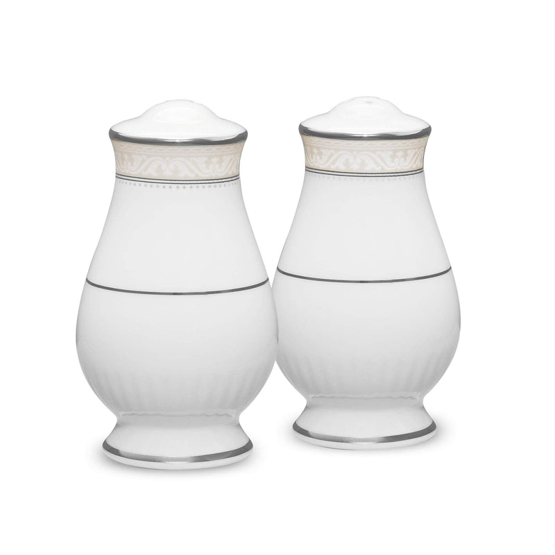 [Australia - AusPower] - Noritake Motvale Platinum Salt & Pepper Shakers 