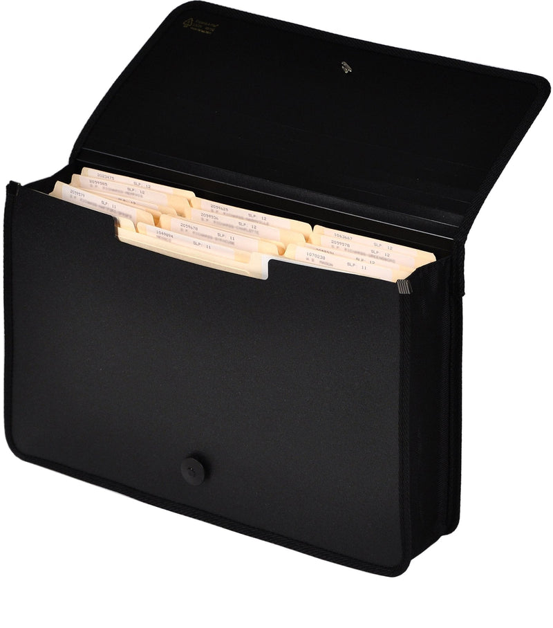 [Australia - AusPower] - Lion Ex pand-N-File Poly Ex panding Wallet, Legal (9-1/2 x 15 Inches), 2-1/2 Inches Gusset, Black, 1 Wallet (48150-BK) 