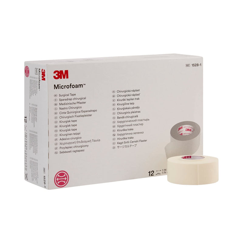 [Australia - AusPower] - Direct Collection 3M Microfoam Surgical Tape 1" x 5 1/2 yd, Stretched Box of 12 