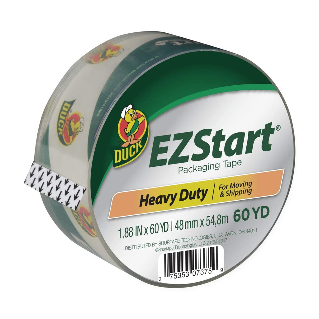 [Australia - AusPower] - Duck 299002 Brand EZ Start Packaging Tape Clear, 60 Yards/Roll (Single) 
