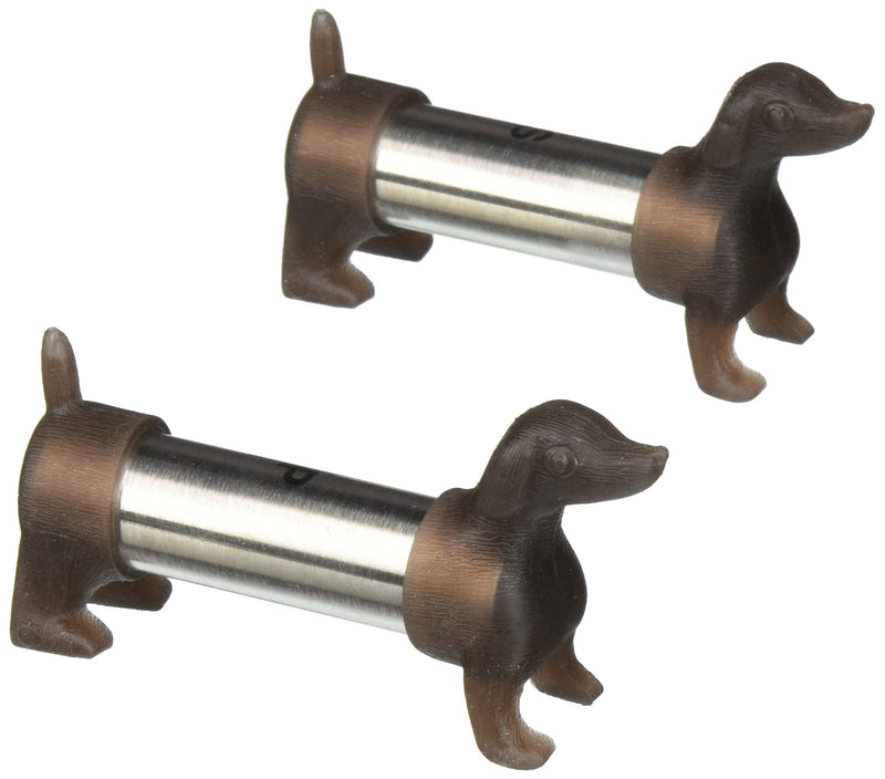 [Australia - AusPower] - Kikkerland Dachshund Salt and Pepper Shakers, Brown/Silver 