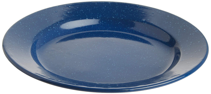 [Australia - AusPower] - Coleman 10" Enamelware Dinner Plate with Wide Rim (Blue) 