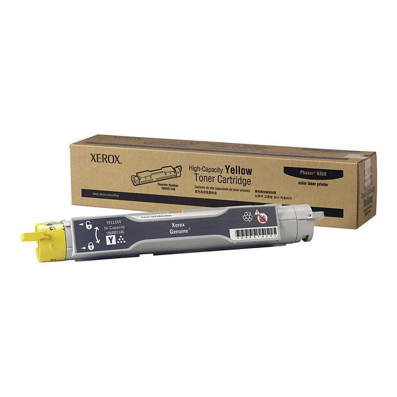 [Australia - AusPower] - Xerox 106R01146 Phaser 6350 Toner-Cartridge (Yellow) in Retail Packaging Yellow 
