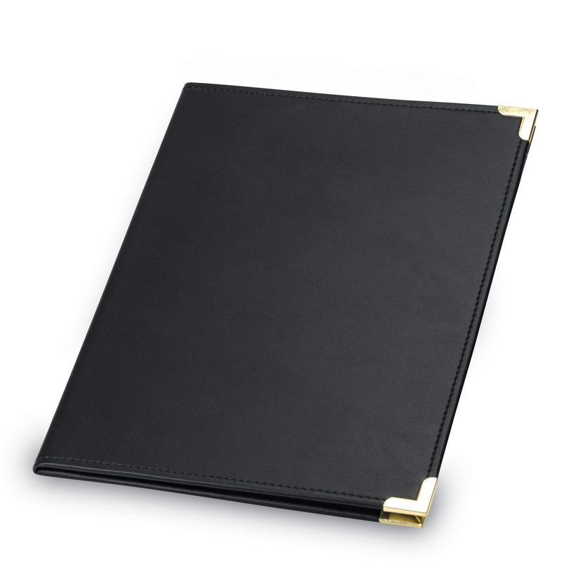[Australia - AusPower] - Samsill Classic Collection Business Padfolio/Executive Portfolio, Faux Leather & Brass Corners, Resume Document Organizer, 8.5 x 11 Writing Pad, Black 