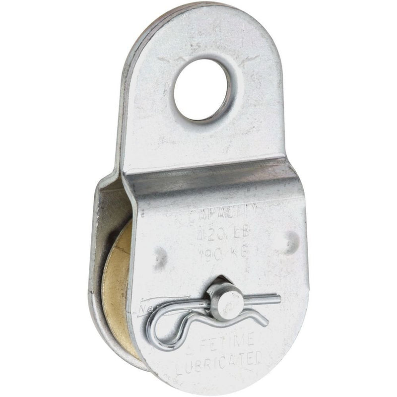 [Australia - AusPower] - National Hardware N195-800 3213BC Fixed Single Pulley in Zinc plated,1-1/2" 