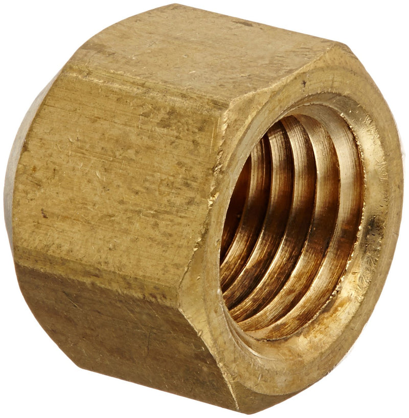 [Australia - AusPower] - Anderson Metals - 56108-04 56108 Brass Pipe Fitting, Cap, 1/4" NPT Female Pipe 