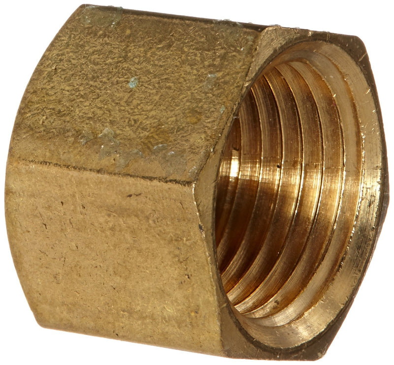 [Australia - AusPower] - Anderson Metals 56108 Brass Pipe Fitting, Cap, 3/8" NPT Female Pipe 3/8 Inch 