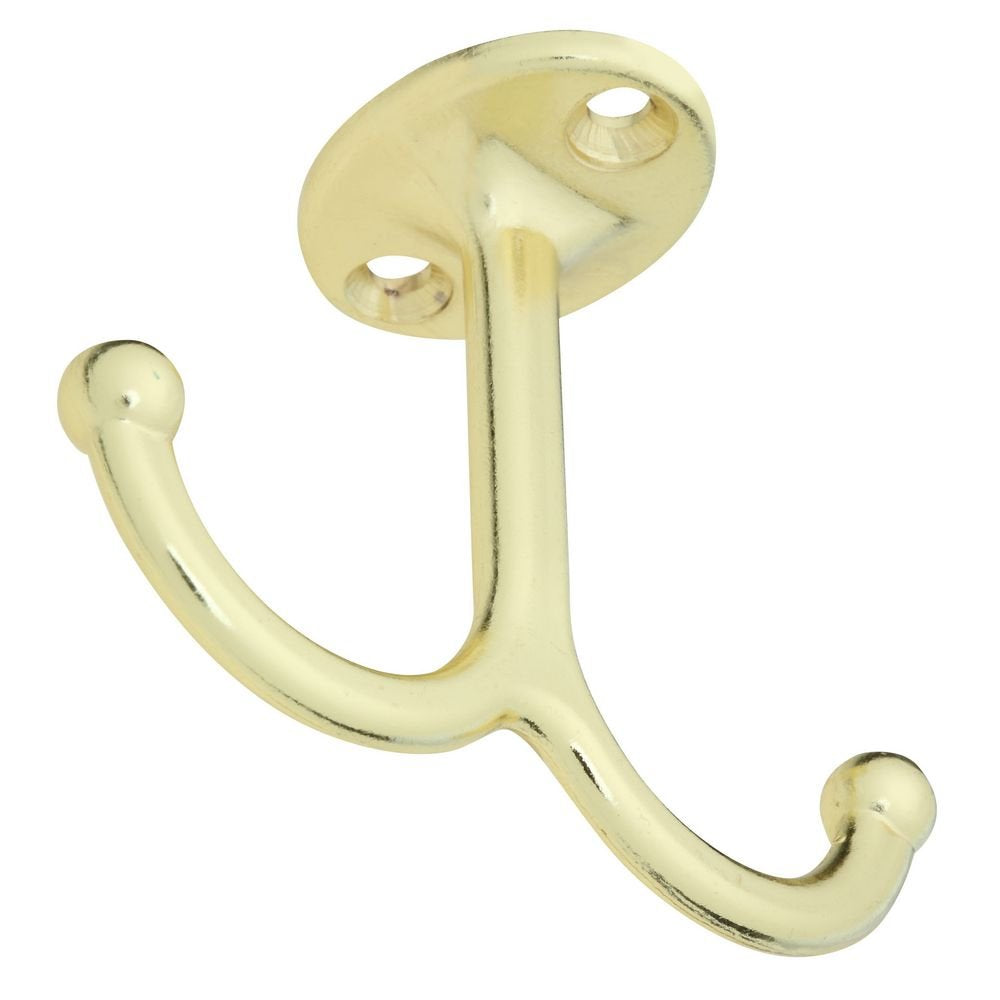 [Australia - AusPower] - National Hardware N245-811 V165 Undershelf Coat Hooks in Brass, 2 pack 