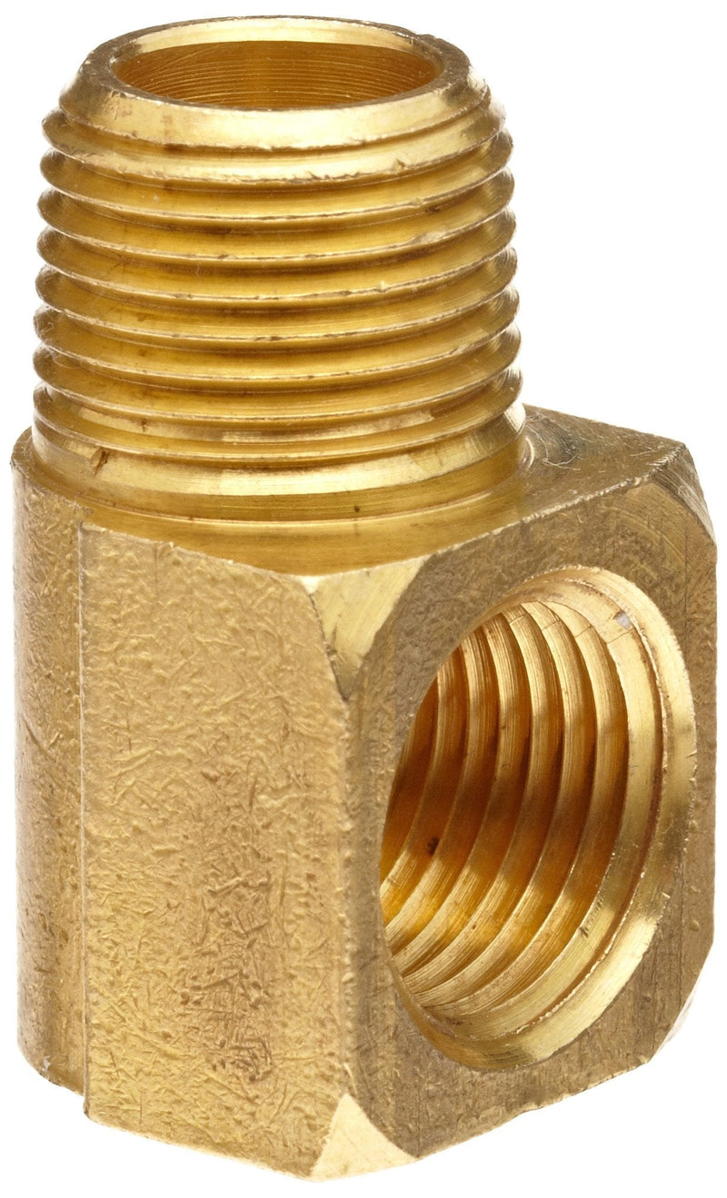 [Australia - AusPower] - Anderson Metals - 56116-06 Brass Pipe Fitting, 90 Degree Barstock Street Elbow, 3/8" Male Pipe x 3/8" Female Pipe 3/8" x 3/8" 1 
