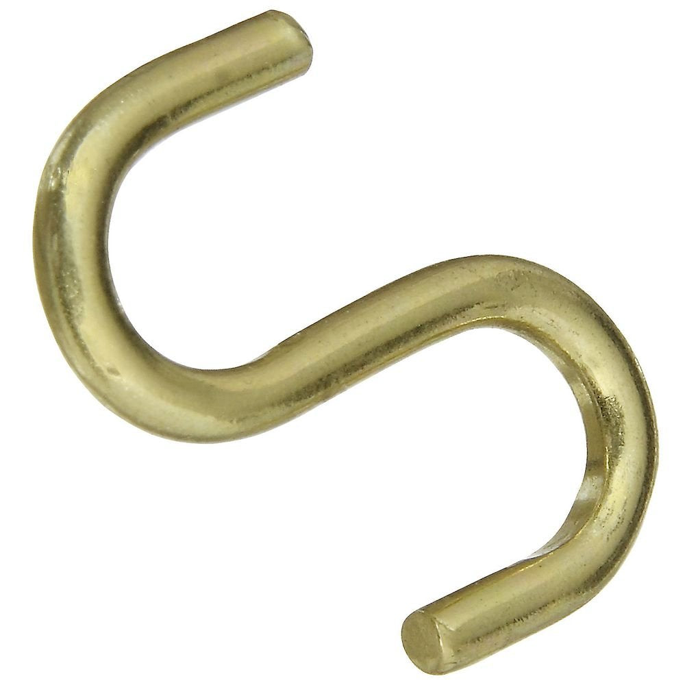 [Australia - AusPower] - National Hardware N121-806 V2077 Open S Hooks - Solid Brass in Solid Brass, 3 pack 1 Inch 