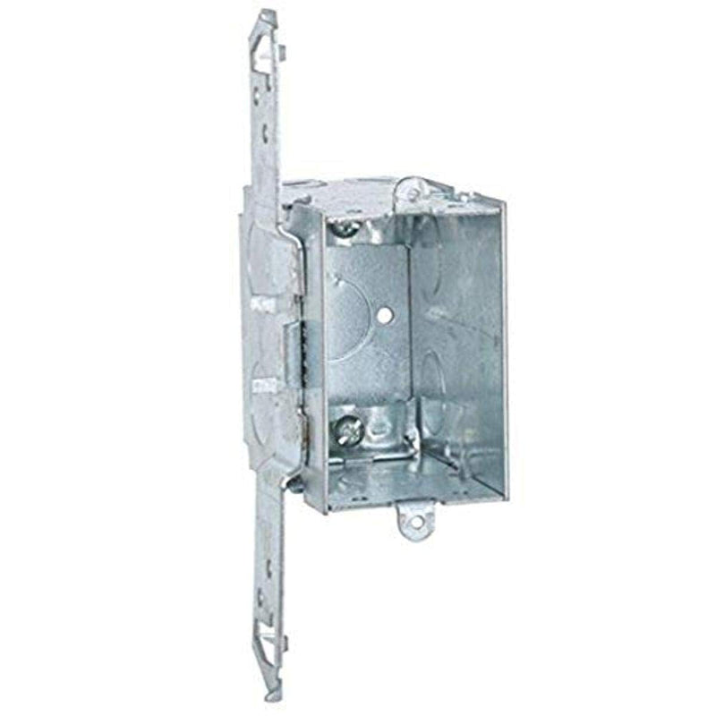 [Australia - AusPower] - Hubbell-Raco 605 3-1/2-Inch Deep, Gangable NMSC Clamps Wood/Metal Stud Bracket 3-Inch by 2-Inch Switch Box 