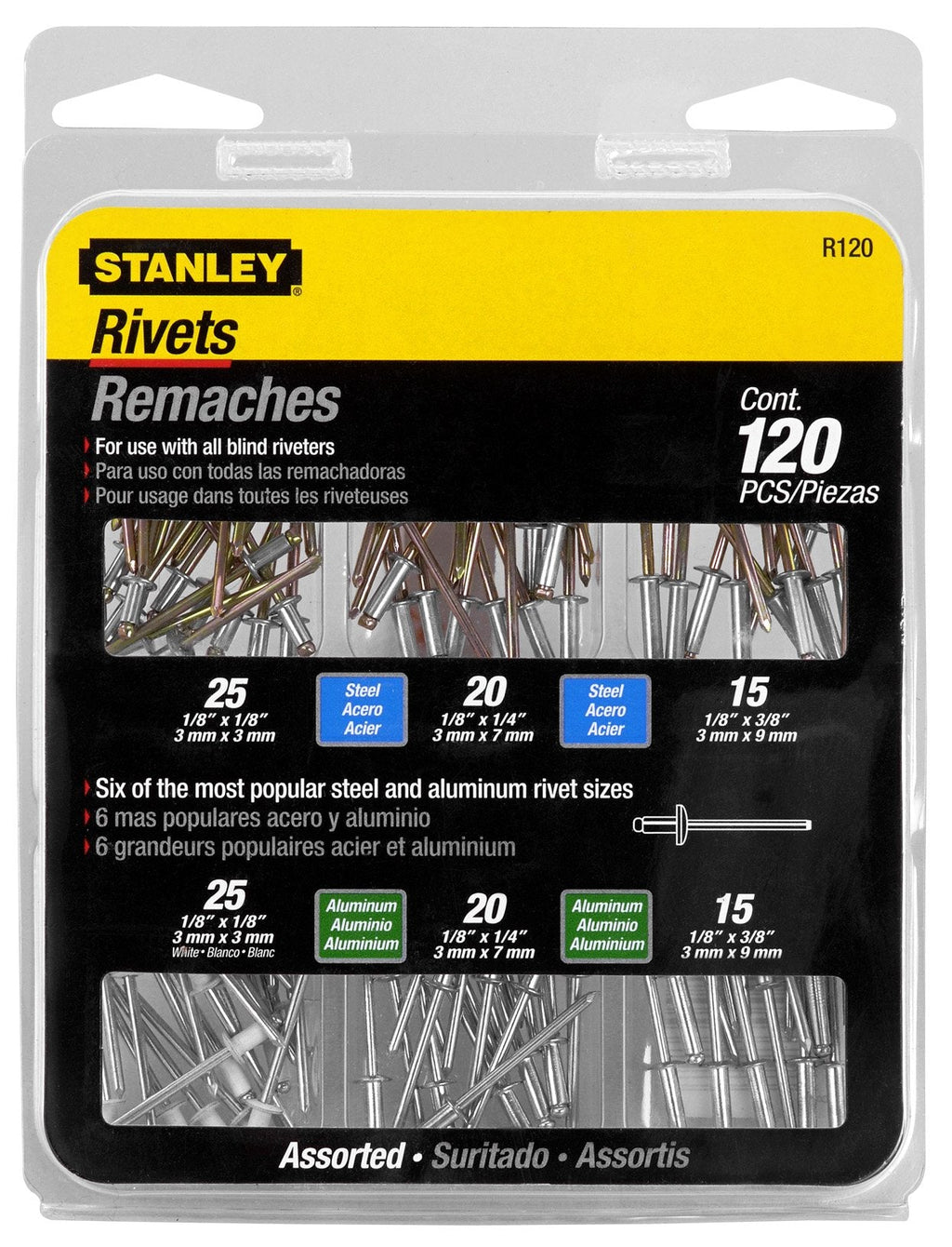 [Australia - AusPower] - Stanley R120 Rivet Pack Assortment 