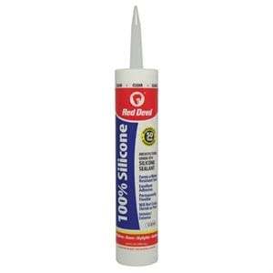 [Australia - AusPower] - Red Devil 0826 100% Silicone Sealant Architectural Grade, Silicone Architectural Grade RTV Sealant, A Water-Resistant Adhesive for Interior and Exterior Use, 9.8 oz. Tube, Clear, 1-Pack Pack of 1 