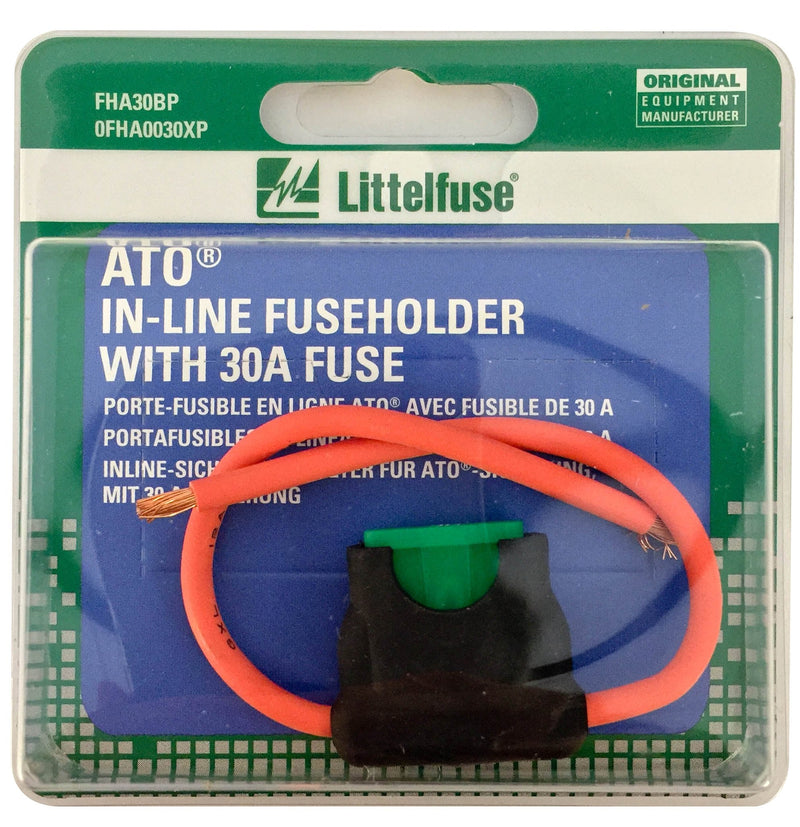 [Australia - AusPower] - Littelfuse 0FHA0030XP ACS ATO HD Carded Inline Fuse Holder with 30 Amp Fuse 