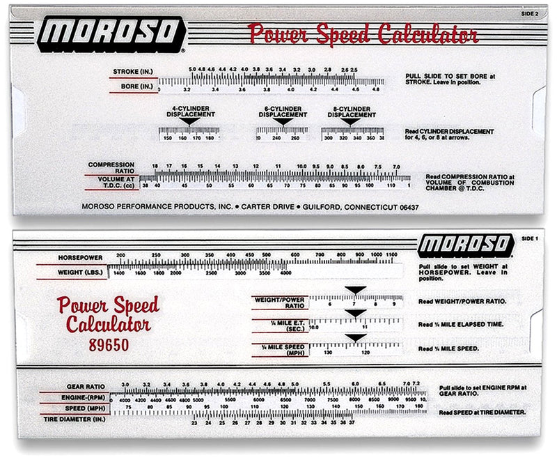 [Australia - AusPower] - Moroso - 89650 POWER-SPEED CALCULATOR 