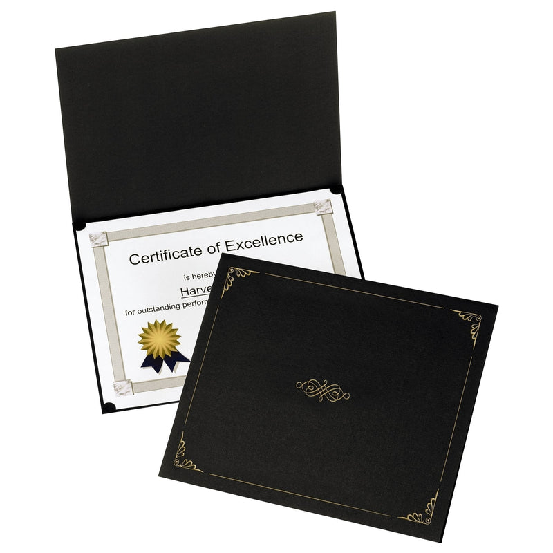 [Australia - AusPower] - Oxford Certificate Holders, Black, Letter Size, 5 per Box (29900055BGD) 5 Count 