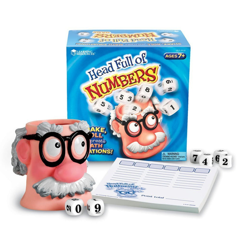 [Australia - AusPower] - Learning Resources Head Full Of Numbers, Math Games for Kindergarten, Basic Math Skills, 13 Piece Set, Ages 7+ 