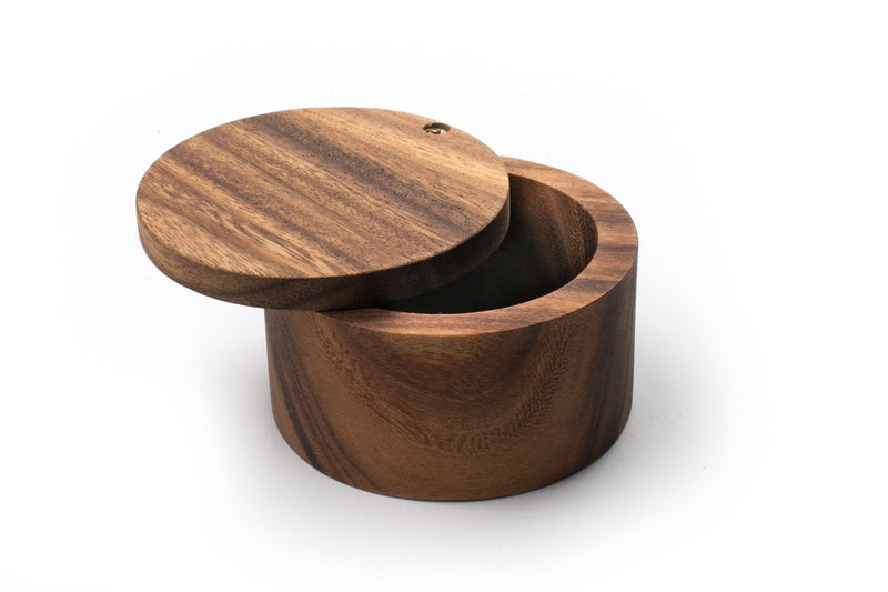 [Australia - AusPower] - Ironwood Gourmet 28221 Appalachian Salt Cellar, Acacia Wood, 4 x 4 x 2.5 inches 