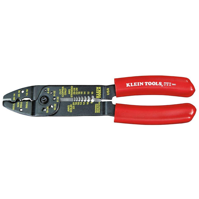 [Australia - AusPower] - Klein Tools 1001 Multi Tool, Wire Stripper, Wire Cutters, Crimper Tool for 8-22 AWG, Multi-Purpose Electrician Tool is 8.5-Inch Long 