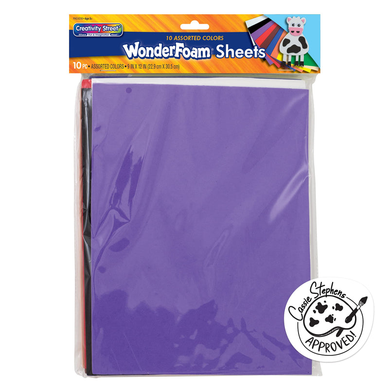 [Australia - AusPower] - Pacon Creativity Street WonderFoam Sheets, 9-inches x 12-inches, Assorted Colors, 10 Sheets (AC4318) 