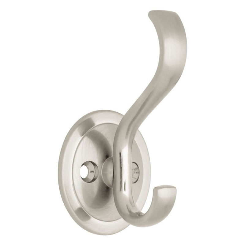 [Australia - AusPower] - Franklin Brass Coat and Hat Hook with Round Base, Single Satin Nickel 