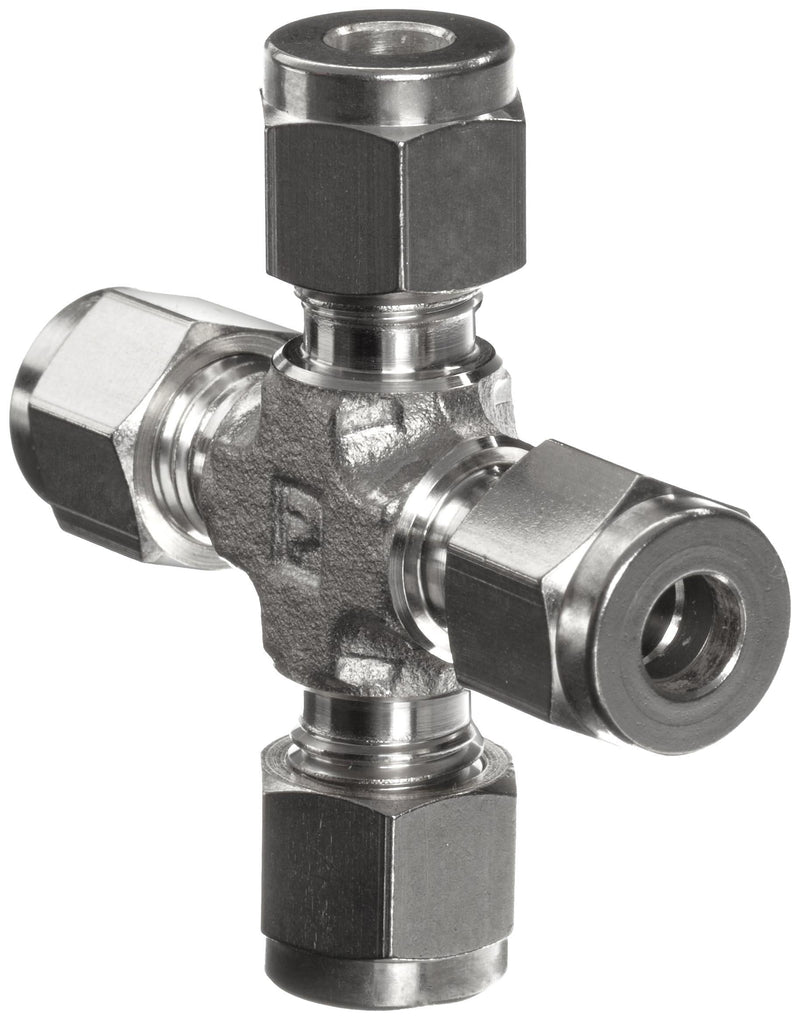 [Australia - AusPower] - Parker A-Lok 2ECR2-316 316 Stainless Steel Compression Tube Fitting, Cross, 1/8" Tube OD 1/8 Inch 