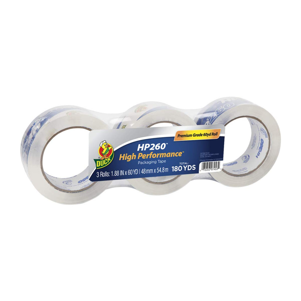 [Australia - AusPower] - Duck HP260C03 Packing Tape Refill, 3 Rolls, 1.88 Inch x 60 Yard, Clear (655074) 3-Pack 