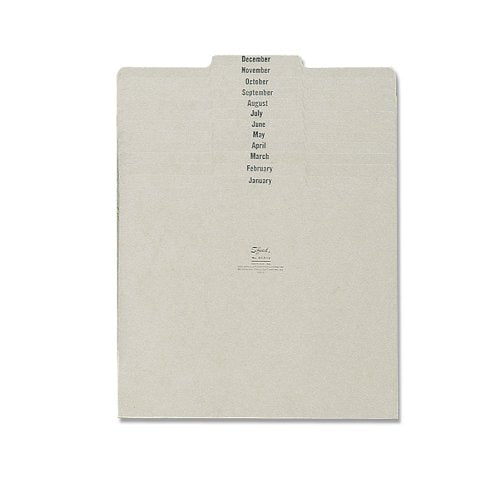 [Australia - AusPower] - Smead 100 % Recycled Pressboard File Guides, 1/3-Cut Tab Center Position (Jan-Dec), Letter Size, Gray/Green, Set of 12 (50365) Monthly 
