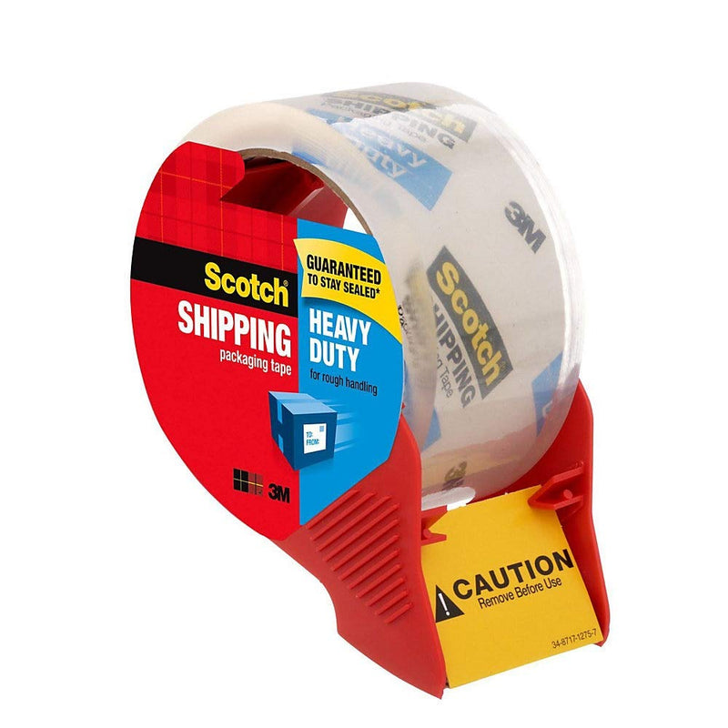 [Australia - AusPower] - Scotch Heavy Duty Shipping Packaging Tape, 1.88" x 54.6 Yards, 3" Core, Clear, Great for Packing, Shipping & Moving, 1 Roll, Dispensered (3850-RD) 