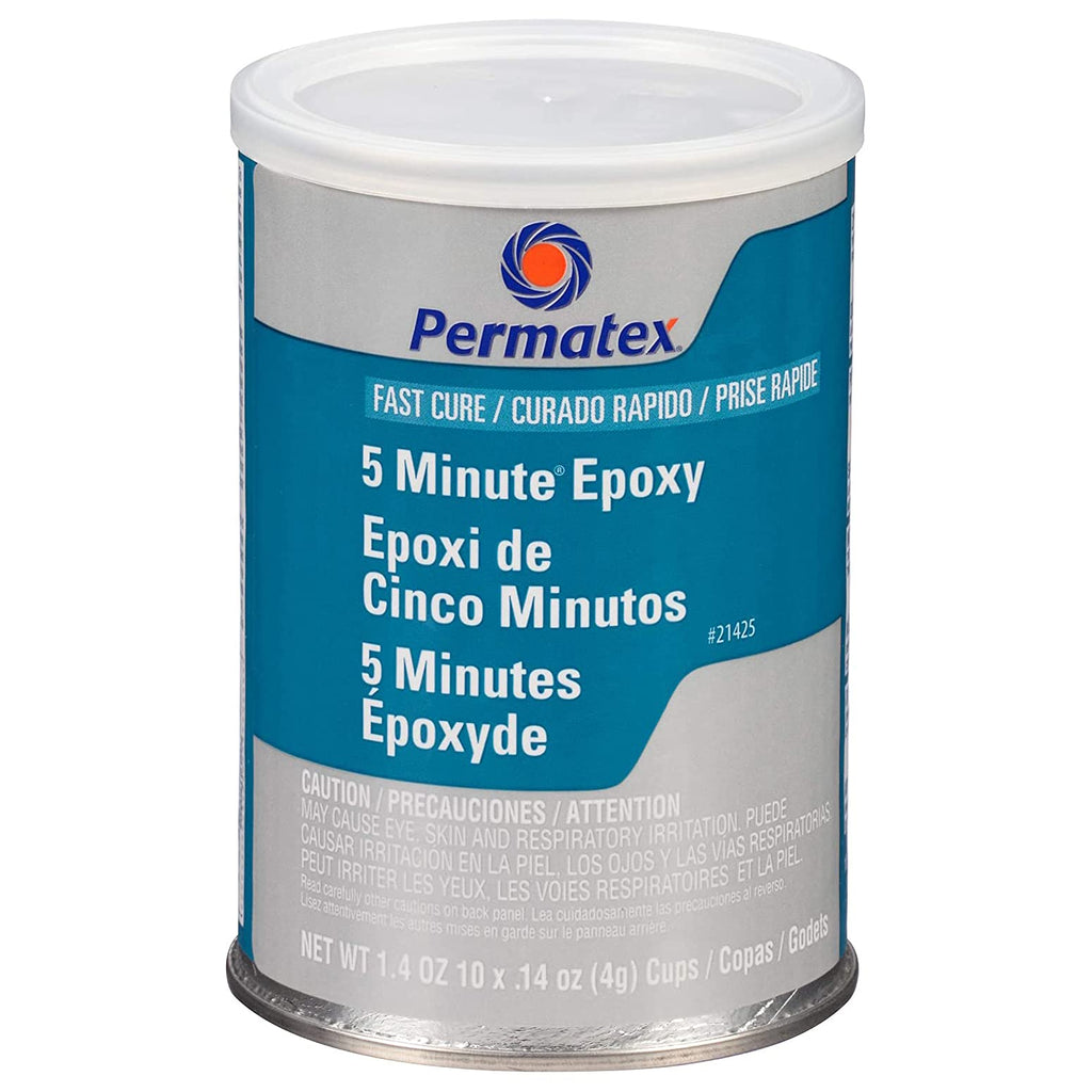 [Australia - AusPower] - Permatex 21425 Fast Cure Epoxy - Ten 4 g Mixer Cups, 4 Grams 