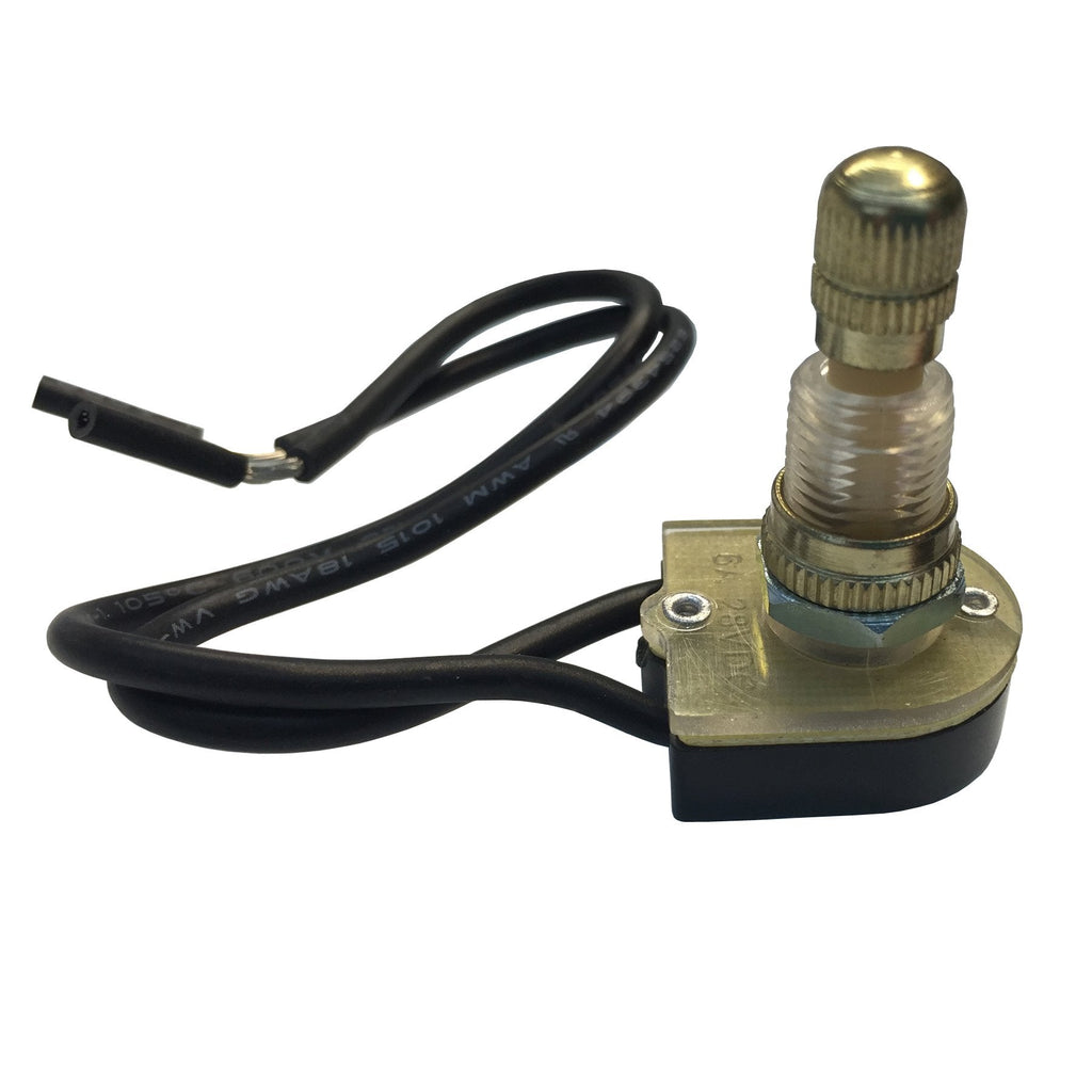 [Australia - AusPower] - Gardner Bender GSW-61 Electrical Rotary Switch, SPST, ON-OFF, 6 A/125V AC, 6 inch Wire Terminal,Brass 