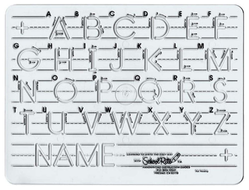 [Australia - AusPower] - School-Rite Handwriting Uppercase Plastic Letter Template with Instruction Guide, 8-1/2 x 11 inch 