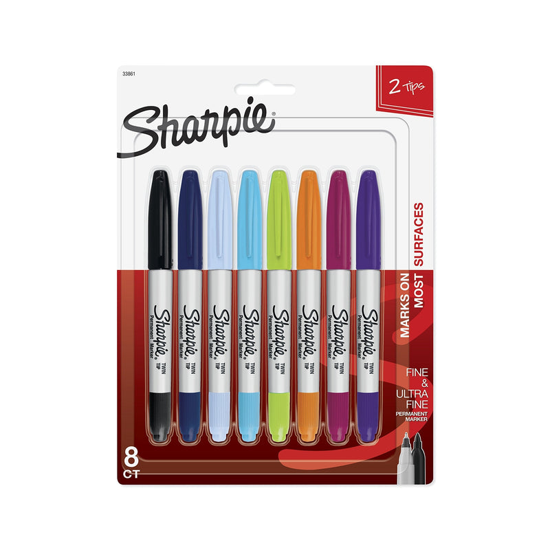 [Australia - AusPower] - Sharpie Twin Tip Assorted 8 Pack 8-Count 