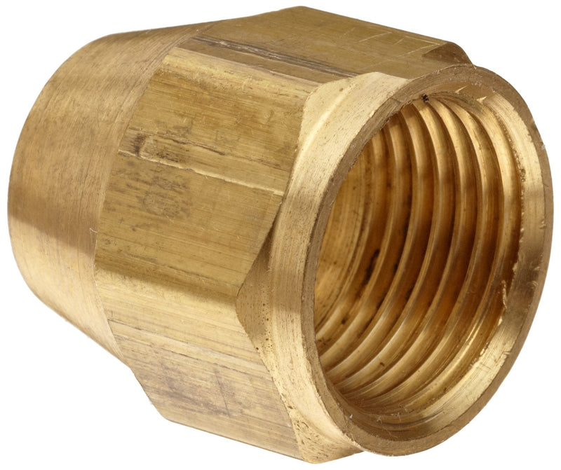 [Australia - AusPower] - Anderson Metals-54014-12 Brass Tube Fitting, Short Flare Nut, 1 1/16 – 14" Tube OD 
