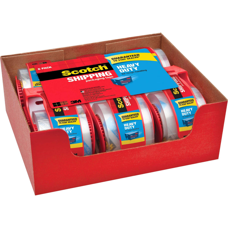 [Australia - AusPower] - Scotch Heavy Duty Packaging Tape, Packing Tape Designed for Moving, Mailing, Shipping, and Office Supplies, Strong Seal on All Box Types, 6 Rolls/Pack with Dispensers (142-6) 